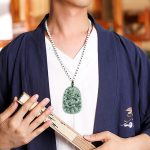 Buddha Stones Chinese Zodiac Dragon Jade Prosperity Necklace Bead String Pendant Necklaces & Pendants BS 2