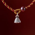Buddha Stones Handcrafted Red Gold Rope Lotus Peace And Joy Charm Braid Bracelet Bracelet BS 14