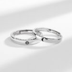 Buddha Stones 925 Sterling Silver Sun Moon Protection Adjustable Couple Ring Ring BS 6