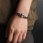 Buddha Stones Handmade 999 Sterling Silver Year of the Dragon Chinese Zodiac Protection Colorful Reincarnation Knot Rope Bracelet Bracelet BS 6
