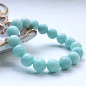 Buddha Stones Natural Amazonite Beads Healing Confidence Bracelet Bracelet BS 13mm(Wrist Circumference 14-16cm)