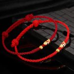 Buddha Stones 999 Gold Luck Koi Fish Handcrafted Braided String Bracelet Bracelet BS 1