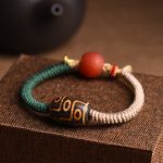 Buddha Stones Handmade Tibetan Nine-Eye Dzi Bead Wealth Rope Bracelet Bracelet BS 4