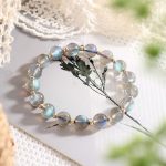 Buddha Stones 14k Gold Plated Natural Moonstone Healing Love Bracelet Bracelet BS 6