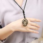 Buddha Stones Natural Fluorite Gold Sheen Obsidian Fox Pendant Protection Necklace Necklaces & Pendants BS 12