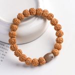 Buddha Stones Tibet Rudraksha Bodhi Seed Wealth Auspiciousness Bracelet Bracelet BS 17