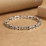 Buddha Stones Dragon Om Mani Padme Hum Engraved Copper Luck Success Bracelet Bracelet BS 22cm