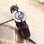 Buddha Stones Retro Yin Yang Leather Harmony String Bracelet Bracelet BS 4