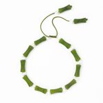 Buddha Stones Natural Peridot Bamboo Pattern Love Peace Bracelet Bracelet BS 10