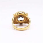 Buddha Stones Men's Animal Tiger Head Titanium Steel Balance Calm Punk Rock Biker Ring Ring BS 23