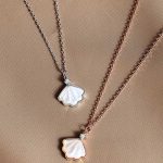 Buddha Stones 925 Sterling Silver Tridacna Stone Shell Blessing Necklace Pendant Bracelet Earrings Jewelry Set Bracelet Necklaces & Pendants BS 12