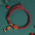 Buddha Stones Handmade Colorful Gourd Flower Protection Braided String Bracelet Bracelet BS 3