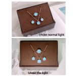 Buddha Stones 925 Sterling Silver Plated Gold Turquoise Protection Ring Earrings Necklace Pendant Set Bracelet Necklaces & Pendants BS 16