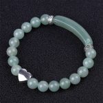 Natural Crystal Beads Unisex Heart Bracelet Bracelet BS 6