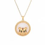 Buddha Stones White Jade Year of the Tiger Blessing Necklace Necklaces & Pendants BS 4