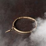 Buddha Stones Lava Rock Stone Copper Balance Cuff Bracelet Bangle Bracelet BS 10