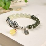 Buddha Stones 925 Sterling Silver Natural Hetian Jade Amber PiXiu Luck Bracelet Bracelet BS 5