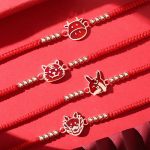 Buddha Stones 925 Sterling Silver Chinese Zodiac Luck Faith Discolor Red String Bracelet Bracelet BS 20