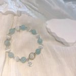 Buddha Stones 925 Sterling Silver Cat's Eye Aquamarine Support Charm Bracelet Bracelet BS 4