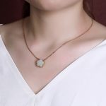 Buddha Stones 925 Sterling Silver Plated Gold Natural Hetian Jade Flower Luck Necklace Pendant Ring Set Bracelet Necklaces & Pendants BS 13