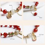 Buddha Stones Natural Red Agate Hetian Jade Fu Character Confidence Charm Bracelet (Extra 30% Off | USE CODE: FS30) Bracelet BS 12