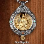 Buddha Stones Chinese Zodiac Natal Buddha Thangka Nine Palaces Eight Diagrams Wealth Rotatable Necklace Pendant Necklaces & Pendants BS Guru Rinpoche