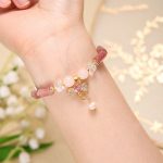 Buddha Stones Amethyst Green Aventurine Strawberry Quartz Positive Elephant Charm Bracelet 10