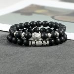 Buddha Stones 2Pcs Natural Crystal Agate Buddha Protection Bracelet Bracelet BS 4