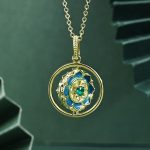 Buddha Stones 925 Sterling Silver Lotus Flower Floral Zircon Enlightenment Rotatable Necklace Pendant Necklaces & Pendants BS 1