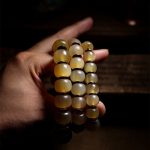 Buddha Stones Handmade Tibetan Sheep Horn Om Mani Padme Hum Auspiciousness Bracelet Bracelet BS 12