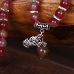 Buddha Stones Natural Watermelon Tourmaline PiXiu Elephant Positive Triple Wrap Bracelet Bracelet BS 2
