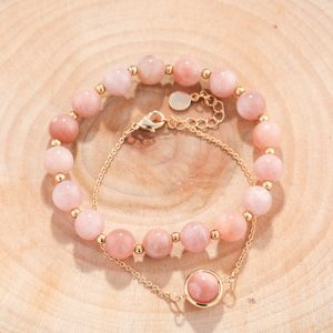 Buddha Stones Sun Stone Strawberry Quartz Crystal Positive Bracelet Bracelet BS Sun Stone