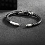 Dragon Leather Titanium Steel Luck Braided Bracelet Bangle (Extra 30% Off | USE CODE: FS30) Bracelet BS 3