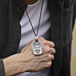 Buddha Stones Chinese Zodiac Natal Buddha Om Mani Padme Hum Lotus Compassion Necklace Pendant Necklaces & Pendants BS 4