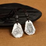 Buddha Stones 999 Sterling Silver Ksitigarbha Buddha Zakiram Goddess Necklaces Pendants Necklaces & Pendants BS 4