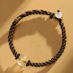 Buddha Stones Handmade Red Agate Amethyst Golden Rutilated Quartz Pink Crystal Bead Calm Braided Bracelet Bracelet BS Golden Rutilated Quartz(Wrist Circumference 14-17cm)