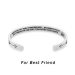 Buddha Stones Inspirational Bracelets Personalized Gift for Her Him Engraved Mantra Cuff Bangle Crown Jewelry Bracelet BS For best-friend
