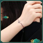 Buddha Stones 925 Sterling Silver Zongzi Pattern Luck Multicolored Handcrafted Bracelet Bracelet BS 5