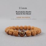 Buddhastoneshop Tibet Rudraksha Bodhi Seed Dzi Bead Amber Turquoise Wealth Bracelet