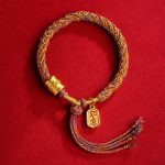 Buddha Stones Handmade Multicolored Tibetan Om Mani Padme Hum Ruyi Auspicious Charm Braided Bracelet Bracelet BS 8