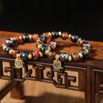Buddha Stones Tibetan Zakiram Goddess of Wealth Liuli Glass Incense Ash Porcelain Bead Luck Bracelet (Extra 30% Off | USE CODE: FS30) Bracelet BS 6