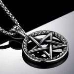 Buddha Stones Pentagram Titanium Steel Balance Necklace Pendant Necklaces & Pendants BS 4