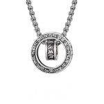 Buddha Stones Tibetan Om Mani Padme Hum Carved Peace Purity Chain Necklace Pendant Necklaces & Pendants BS 16