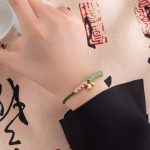 Buddha Stones Handmade Jade Bead Lily of the Valley Charm Luck Braided Bracelet Bracelet BS 8