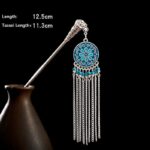 Buddha Stones Water Drop Lily of the Valley Flowers Tassels Confidence Hairpin Hairpin BS 29