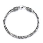Buddha Stones Vintage Dragon Keel Braided Twisted Design Wealth Buckle Bracelet Bracelet BS 6