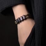 Buddha Stones Tibetan Ebony Wood Copper Balance Double Layer Bracelet Bracelet BS 4