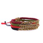 Buddha Stones Tibetan Handmade Multicolor King Kong Knot Luck Strength Braided Bracelet