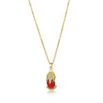 Buddha Stones Natural Garnet Pixiu Fortune Necklace Necklaces & Pendants BS Red Garnet
