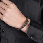 Buddha Stones Dragon Titanium Steel Protection Luck Bracelet Bracelet BS 2